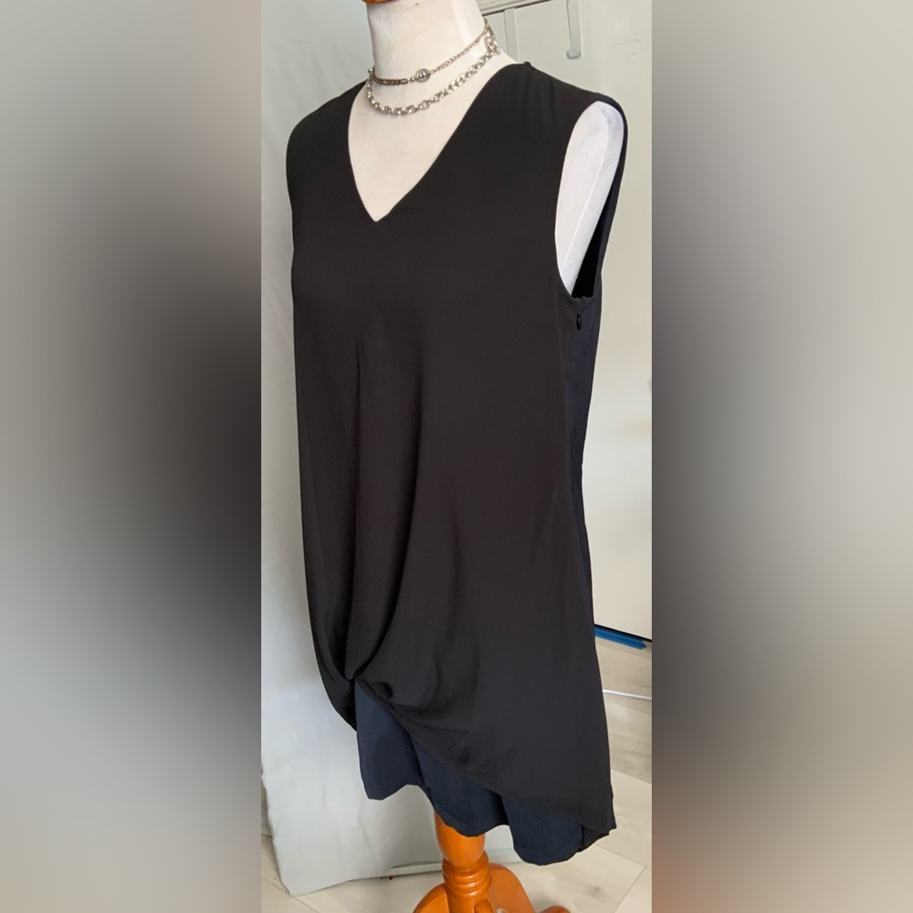 AllSaints Black & Navy Japanese Cloth Dress – Size 8